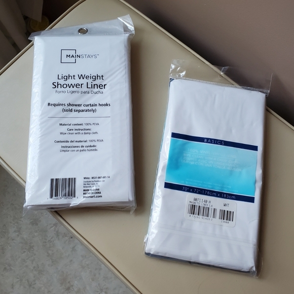 Brand new set of 2 shower liners! Sealed - Picture 2 of 5